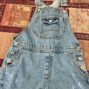 Kids Denim Overalls with Button Details